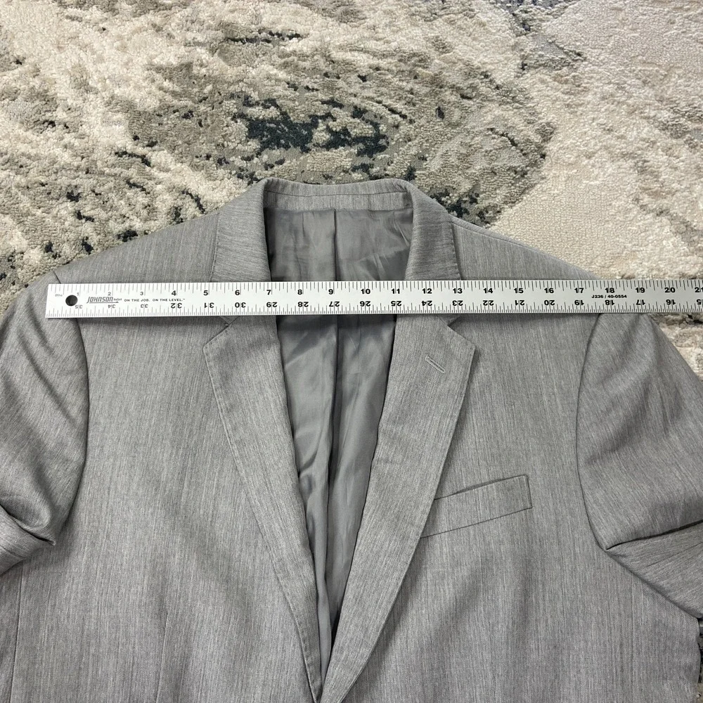 Tollegno 1900 2 Piece Suit‎ Set Mens Sz XL Gray Wool Notch Lapel Single Breasted